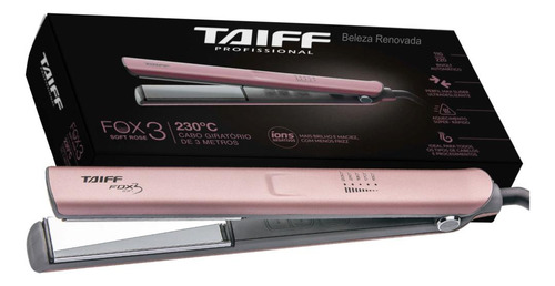Prancha Taiff Fox Ion 3 Rosa Chapinha Com Display Digital