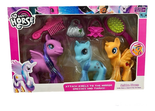My Happy Horse Con 3 Ponys Y Accesorios 50527