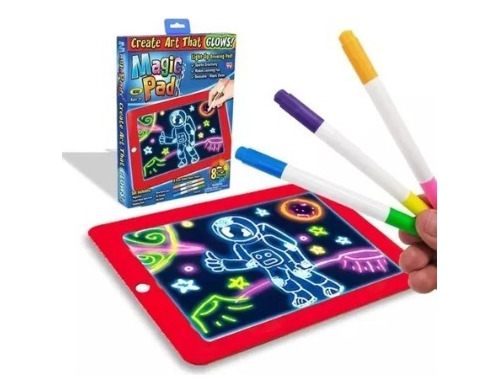 Tableta De Dibujo Con Luz Led Magic Pad 3 Marcadores