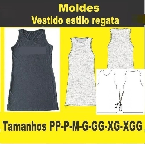 Molde Patron Vestido Estilo Regata