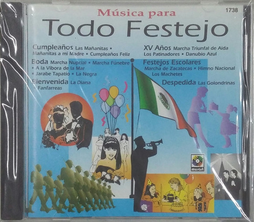 Cd Musica Para Festejo  Xv Años Boda Festejos Escolares