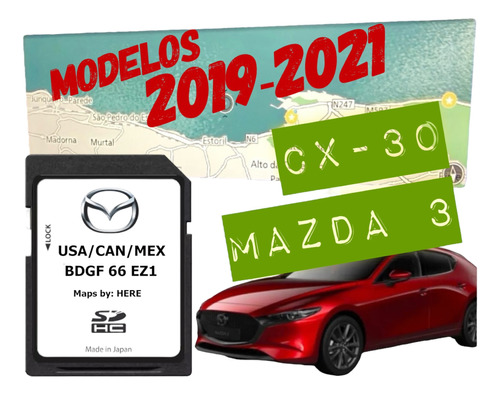 Tarjeta Sd Navegacion Gps Mazda 3 Cx30 2019 - 2020 Original