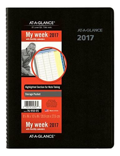 At-a-glance 7695005 Agenda Semanal Y Mensual Para 2017,