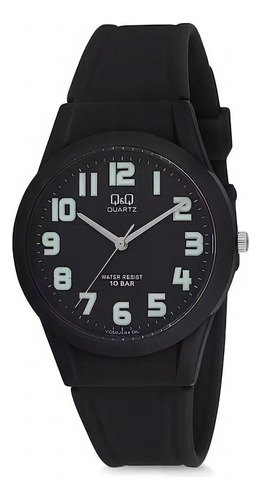 Reloj Q&q Qyq Vq50j004y Deportivo Silicona Hombre + Estuche Color De La Correa Negro