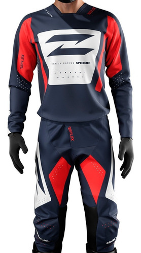 Conjunto Radikal Reflex Azul 2023 - Motocross / Atv