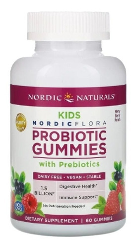 Probióticos y prebióticos para niños importados de Nordic en gomitas