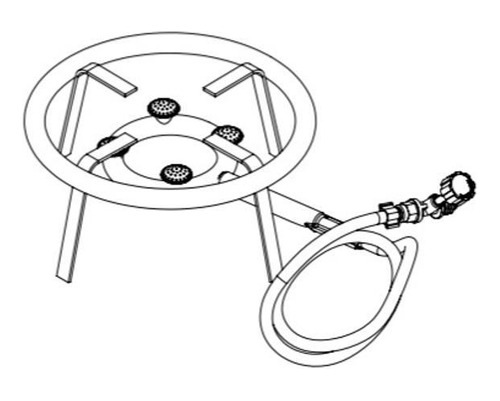 Fogareiro Baby Zincado 22cm - Alta Pressão E Compacto