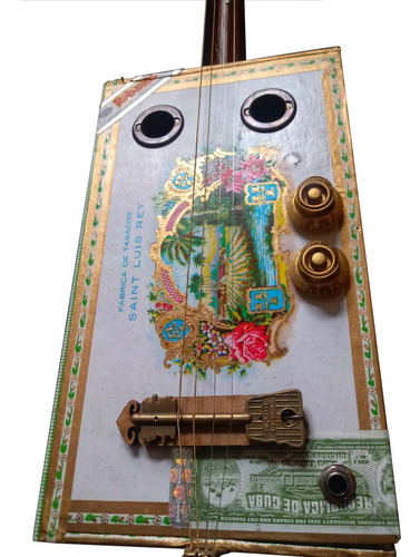 Cigar Box Guitar Con Funda Y Slide #3