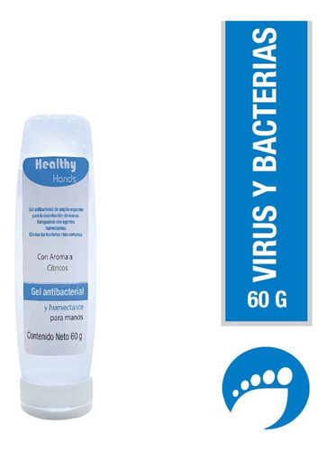 Gel Antibacterial Healthy Hands 60 G Fragancia Cítricos