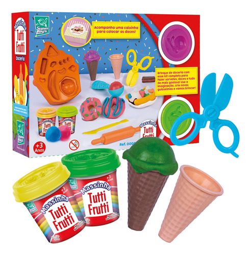 Kit Massinha De Modelar Tutti Frutti Doceria Com Acessorios