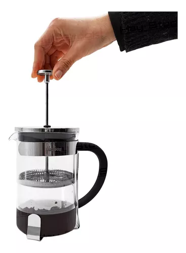 Cafetera Francesa A Embolo Prensa 800ml Vidrio Acero M5 Color Plateado