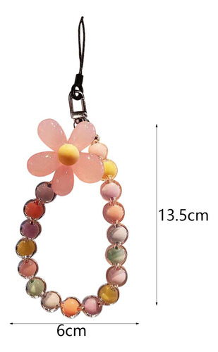 2 Correa Para La Muñeca Con Cordón Cuentas De Color Rosa