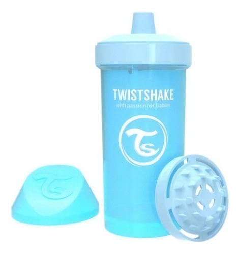 Vaso Twistshake Antiderrame Para Bebé Kid Cup 360 Ml 12 M+ Color Celeste