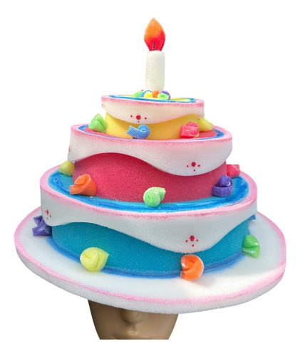 Gorro Myfunnyhats Torta Para Niños Color En Goma Espuma Gorro Fiesta G