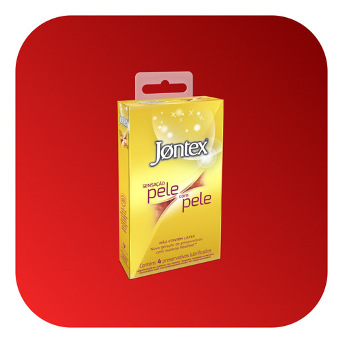 Preservativos Sensação Pele Com Pele Lubrificado Jontex 4 Un