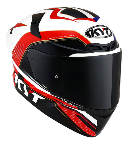 Capacete Kyt Tt Course Grand Prix Azul/vermelho