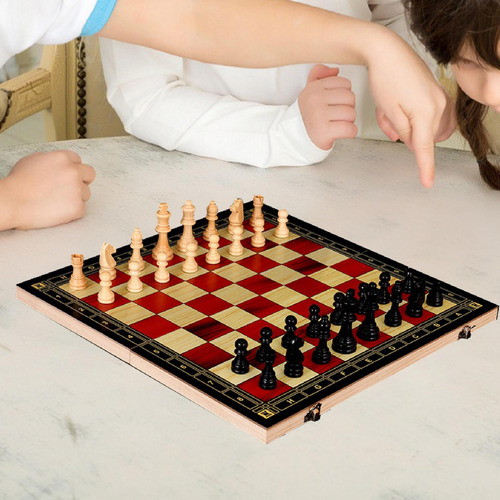 Juego De Ajedrez De Madera Plegable Juego De Mesa De