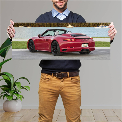 Cuadro 30x80cm Auto 2018 Porsche 911 Carrera Gts 156