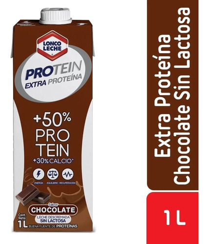 Leche Descremada Sin Lactosa Extra Proteína Chocolate 1 L