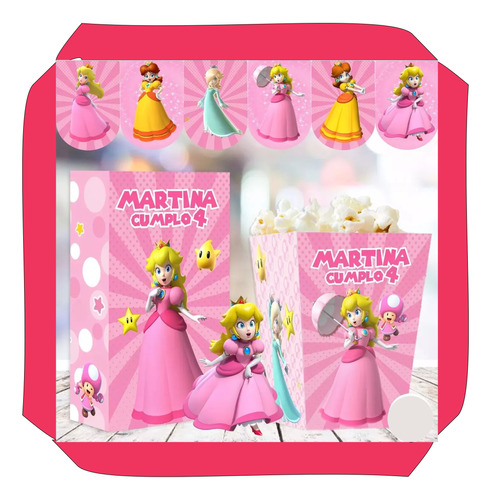 Kit Imprimible Princesa Peach Mario Bros Decoracion 