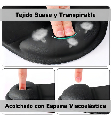 Mouse Pad Ergonomico Con Soporte Muñeca De Gel Silicon