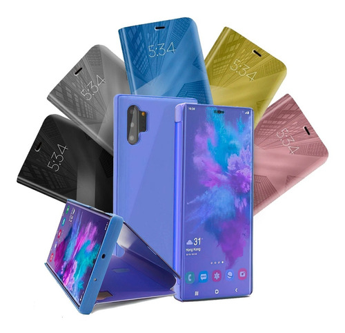 Funda Flip Cover Para Xiaomi Mi Note 10 Lite Cartera Espejo