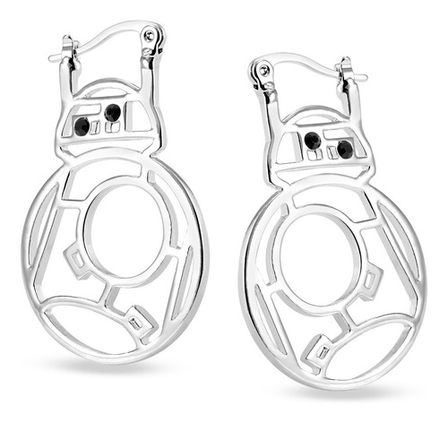 Aretes Bb-8  Acero Inoxidable En Caja Saga Starwars