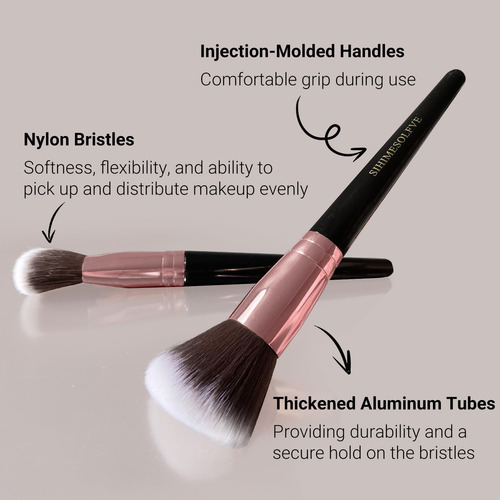 Juego De Brochas De Maquillaje Profesional Marca Modelo 2 Pi Color