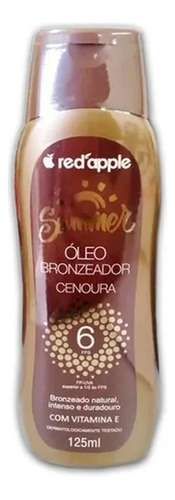 Óleo Bronzeador Red Apple Cenoura Fps6 Bronzeado Natural