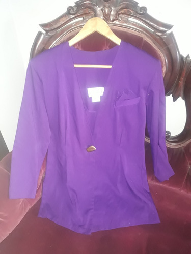 Camisa Chaqueta Violeta De Dama Talle L