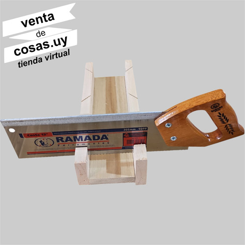 Caja Ingletadora Momfort Y Serrucho Ebanista Ramada 30,5cm
