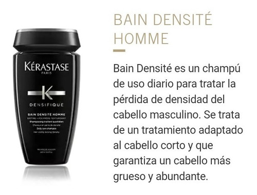 Shampoo Hombre Kerastase Densite Homme Caida/densidad/fuerza