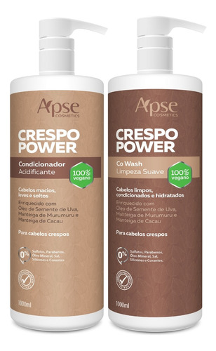 Kit Co Wash 1l E Condiciondor 1l Crespo Power Apse Cosmétics