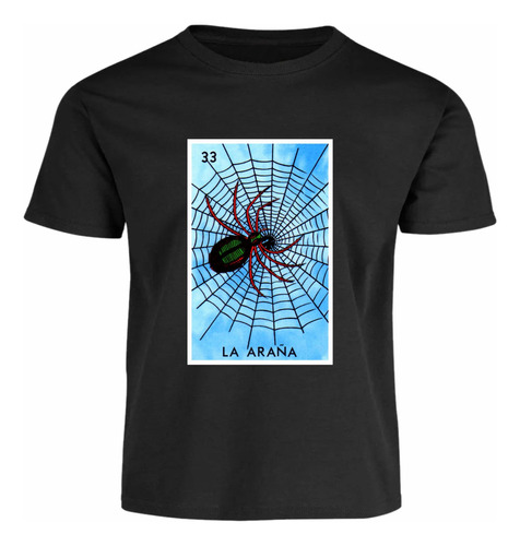 Playera Lotería La Araña M1 Todas Las Tallas En Dtf