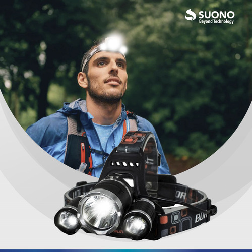 Linterna Minero Led Cabeza Vincha 5000 Lum Cob Cree Recarga Color de la linterna Negro Color de la luz Blanco