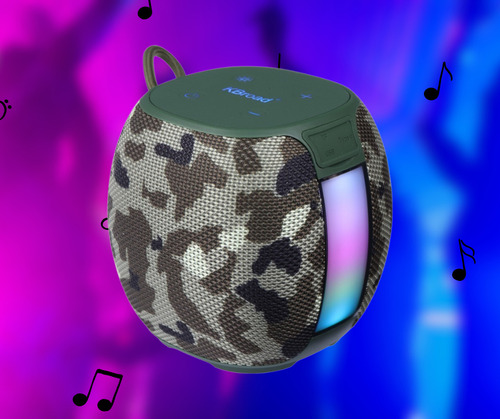 Bocina Bluetooth Kbroad Sonido Potente Y Compacto Verde Oscuro