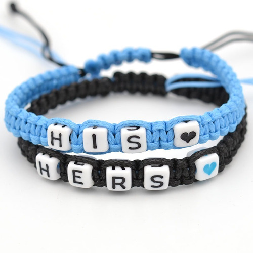 Pulsera His Hers Para Parejas Tejidas