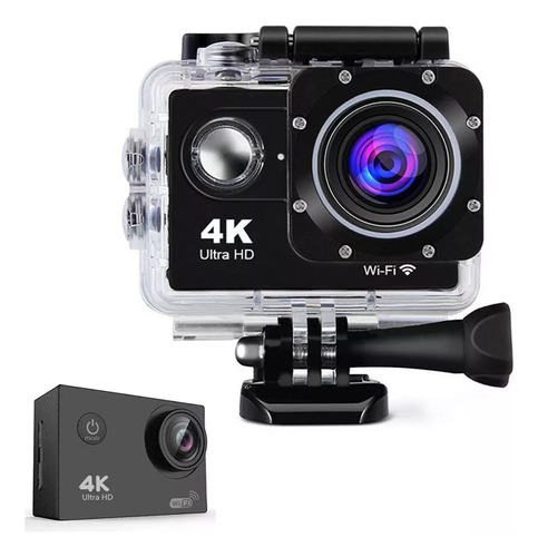 Videocámara Deportiva Hd 4k 30fps Wi-fi Sumergible