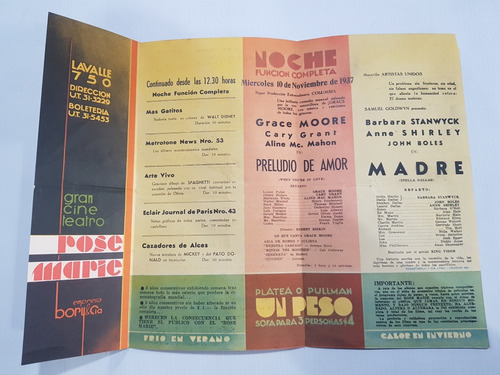 Imagen 7 de 10 de Antiguos Y Raros Programas De Teatro 1930 1940 Mag 58956
