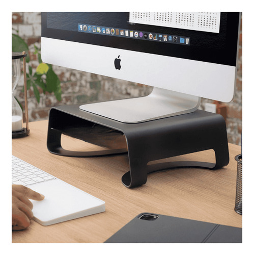 Suporte Para Monitor Mesa Minimalista E Ergonomico - Preto