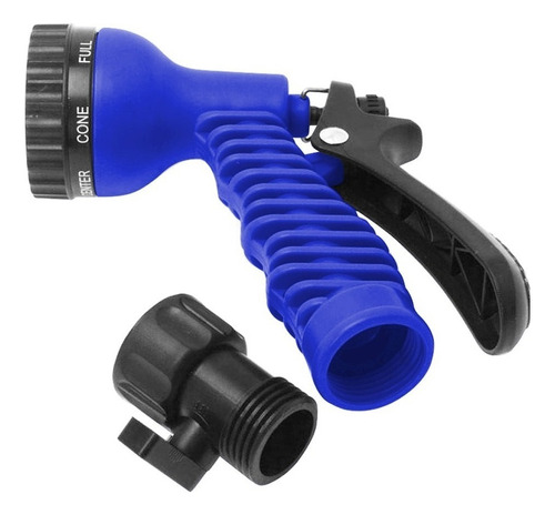 Manguera Expandible 30 Metros Magic Hose + Pistola 7 Chorros Color Azul