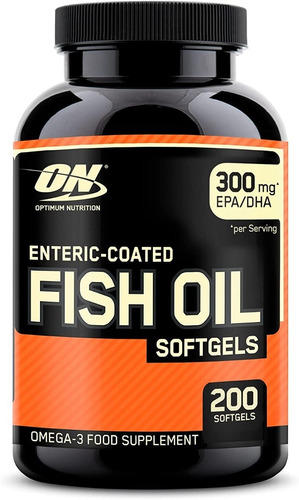 Aceite De Pescado 300 Mg Optimum Nutrition 200 Capsulas