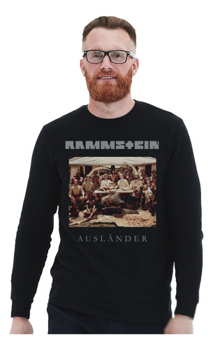 Polera Ml Rammstein Auslander Rock Impresión Directa