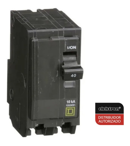 Imagen 3 de 8 de Pastilla Interruptor Termomagnético Qo240 2 Polo 40a 120/240