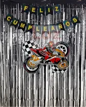 Comprar Set Kit Decoración De Cumpleaños Motos Racing Carrera Rally