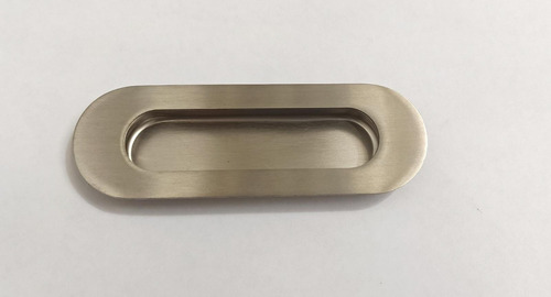 Imagen 2 de 7 de Tirador Cubeta Oval 120 X40mm Embutir Delta Acero Inoxidable
