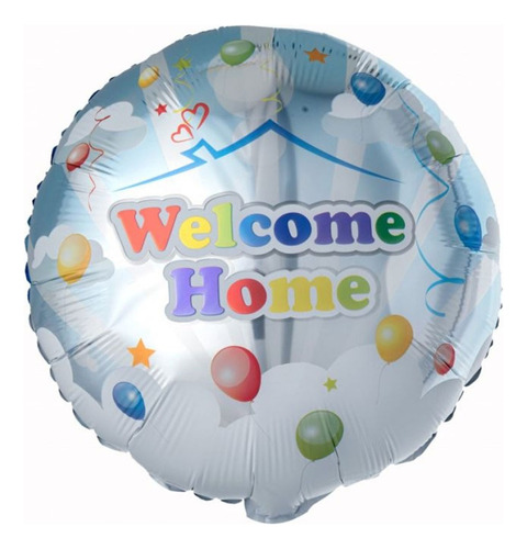 Balão Metalizado Welcome Home Bem Vindo 18 Pol 46cm Cor Colorido