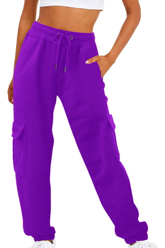 Pantalones A La Moda Para Mujer Con Cordones Y Bolsillos