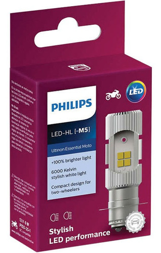 Lampara Philips Led M5 Moto 12v 6500k 460lm Ultinon Essentia