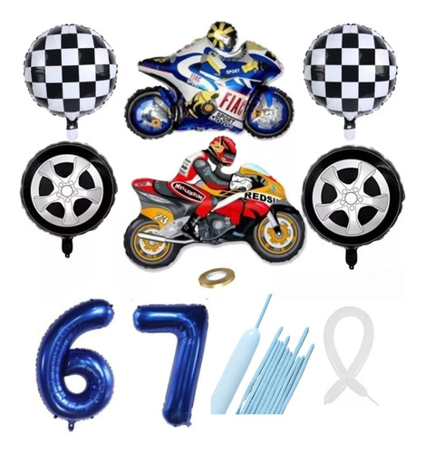 2 Globos Moto Publicación Personalizada